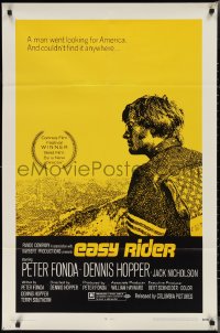 2j1041 EASY RIDER style A 1sh 1969 Peter Fonda, motorcycle biker classic directed by Dennis Hopper!