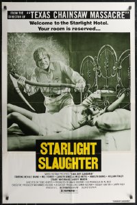 2j1042 EATEN ALIVE 1sh 1977 Tobe Hooper, wild image of sexy bound girl on bed, Starlight Slaughter!
