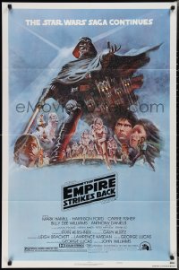 2j1044 EMPIRE STRIKES BACK style B NSS style 1sh 1980 George Lucas classic, art by Tom Jung!