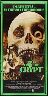 2j0828 TALES FROM THE CRYPT English 3sh 1972 Peter Cushing, Joan Collins, E.C., huge skull image!