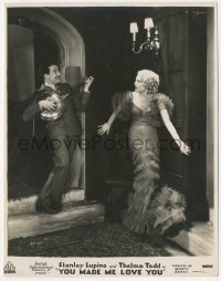2j1728 YOU MADE ME LOVE YOU English FOH LC 1933 Stanley Lupino serenades shocked Thelma Todd!