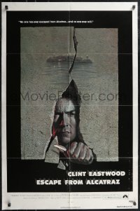 2j1050 ESCAPE FROM ALCATRAZ 1sh 1979 Eastwood busting out by Lettick, Don Siegel prison classic!