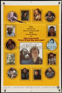 2j1054 EVERY WHICH WAY BUT LOOSE teaser 1sh 1978 Clint Eastwood & Clyde the orangutan, lots of images