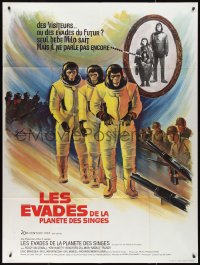 2j0432 ESCAPE FROM THE PLANET OF THE APES French 1p 1971 different sci-fi art by Boris Grinsson!