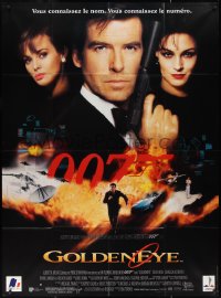 2j0439 GOLDENEYE French 1p 1995 Pierce Brosnan as secret agent James Bond 007, cool montage!