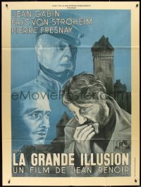 2j0442 GRAND ILLUSION French 1p R1980s Jean Renoir classic La Grande Illusion, Erich von Stroheim