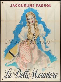 2j0473 PRETTY MILLER GIRL French 1p 1948 van Caulaert art of Marcel Pagnol's wife!