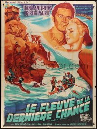 2j0484 SMOKE SIGNAL French 1p 1956 Dana Andrews & Piper Laurie by Constantine Belinsky, ultra rare!