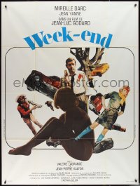 2j0498 WEEK END French 1p 1968 Jean-Luc Godard, great montage with sexy Mireille Darc!