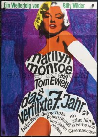 2j0888 SEVEN YEAR ITCH German R1966 Wilder, art of Marilyn Monroe by Dorothea Fischer-Nosbisch!