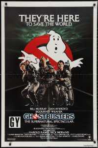 2j1073 GHOSTBUSTERS int'l 1sh 1984 Bill Murray, Aykroyd & Ramis are here to save the world!