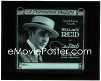 2j1681 DUB glass slide 1919 portrait of Wallace Reid wearing straw hat, directed by James Cruze!