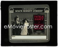2j1692 FICKLE FANCY glass slide 1920 Ford Sterling, Charlotte Mineau, Mack Sennett comedy!
