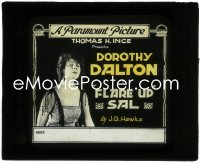 2j1697 FLARE-UP SAL glass slide 1918 great close up of pretty Dorothy Dalton, silent western!
