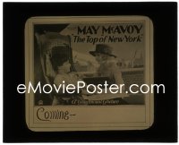 2j1713 TOP OF NEW YORK glass slide 1922 close up of pretty May McAvoy & her brother Pat Moore!