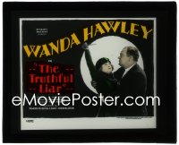 2j1717 TRUTHFUL LIAR glass slide 1922 Wanda Hawley about to stab the man who is holding her!