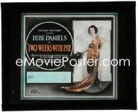 2j1719 TWO WEEKS WITH PAY glass slide 1921 salesgirl Bebe Daniels is mistaken for a movie star!