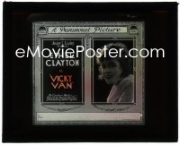 2j1725 WOMAN NEXT DOOR glass slide 1919 Ethel Clayton leads a double life, working title Vicky Van!