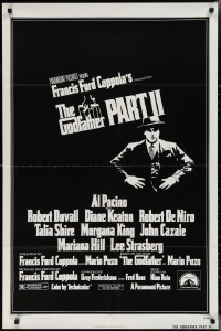 2j1078 GODFATHER PART II 1sh 1974 art of Al Pacino in Francis Ford Coppola classic sequel!