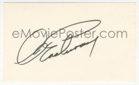 2j0078 CLINT EASTWOOD signed 3x5 index card 1980s it could be framed with the included repro!