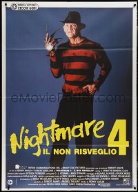 2j0554 NIGHTMARE ON ELM STREET 4 Italian 1p 1989 different image of Robert Englund as Freddy Krueger