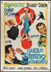 2j0585 THAT FUNNY FEELING Italian 1p 1965 Morini art of Sandra Dee, Bobby Darin, Donald O'Connor!