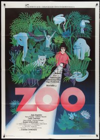 2j0597 ZOO Italian 1p 1988 Asia Argento, wild, completely different jungle animal art!