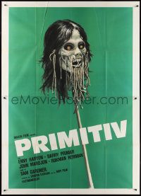 2j0623 PRIMITIVES Italian 2p 1978 Primitif, Indonesian cannibal horror, wild art of impaled head!