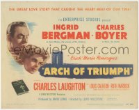 2j1293 ARCH OF TRIUMPH TC 1947 Ingrid Bergman, Charles Boyer, from novel by Erich Maria Remarque!