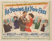 2j1294 AS YOUNG AS YOU FEEL TC 1951 sexy Marilyn Monroe, Woolley, Ritter, Jean Peters, David Wayne