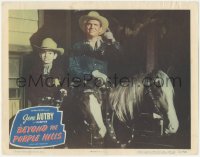 2j1383 BEYOND THE PURPLE HILLS LC #6 1950 Gene Autry & Champion with honorary cowboy deputy!