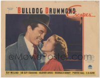 2j1393 BULLDOG DRUMMOND ESCAPES LC 1937 great romantic c/u of Ray Milland with Heather Angel, rare!
