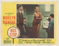 2j1395 BUS STOP LC #4 1956 sexy showgirl Marilyn Monroe in skimpy outfit scares family in bathroom!