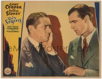 2j1401 CITY STREETS LC 1931 c/u of Gary Cooper staring at Stanley Fields with hand on face, rare!