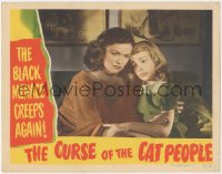 2j1406 CURSE OF THE CAT PEOPLE LC 1944 Robert Wise, close up of Simone Simon & Ann Carter!