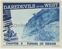 2j1411 DAREDEVILS OF THE WEST chapter 4 LC 1943 cowboy falling from high above, Tunnel of Terror!