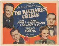 2j1309 DR. KILDARE'S CRISIS TC 1940 Lew Ayres, Lionel Barrymore, Robert Young & pretty Laraine Day!