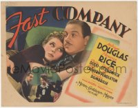 2j1310 FAST COMPANY TC 1938 husband & wife detectives Melvyn Douglas & Florence Rice, ultra rare!