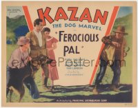 2j1311 FEROCIOUS PAL TC 1934 great image of Kazan The Dog Marvel trying to protect his humans!