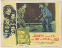 2j1430 FROM HERE TO ETERNITY LC 1953 Montgomery Clift in knife fight with Ernest Borgnine!