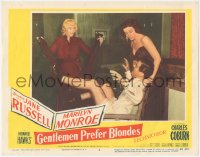 2j1432 GENTLEMEN PREFER BLONDES LC #3 1953 sexy Marilyn Monroe & Jane Russell de-pants Elliot Reid!