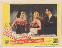 2j1434 GENTLEMEN PREFER BLONDES LC #4 1953 sexy Marilyn Monroe & Jane Russell with Tommy Noonan!