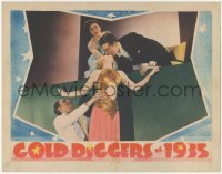 2j1439 GOLD DIGGERS OF 1935 LC 1935 Dick Powell & Gloria Stuart kissing in middle of musical number!
