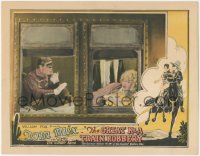 2j1440 GREAT K & A TRAIN ROBBERY LC 1926 masked Tom Mix on train shushing pretty blonde girl!