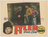 2j1442 GUN LAW LC 1929 angry Ethlyne Clair yelling at confused cowboy Tom Tyler with lasso!
