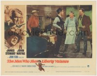 2j1475 MAN WHO SHOT LIBERTY VALANCE LC #3 1962 best c/u of James Stewart by Lee Marvin & John Wayne!