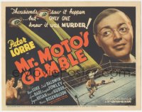 2j1340 MR. MOTO'S GAMBLE TC 1938 Asian detective Peter Lorre over boxing ring, ultra rare!
