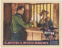 2j1495 MYSTERY OF THE HOODED HORSEMEN LC 1937 cowboy helps Tex Ritter bust out of jail, ultra rare!