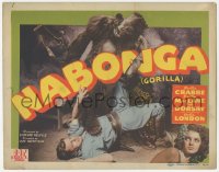 2j1342 NABONGA TC 1944 great image of Buster Crabbe, 1st Julie London & fake giant gorilla, rare!