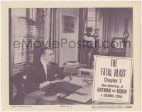 2j1498 NEW ADVENTURES OF BATMAN & ROBIN chapter 7 LC 1949 Lowery & Duncan in costume behind curtain!